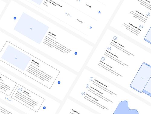 扁平簡潔商務數碼產品官網UI組件套件設計 賦能高效網絡信息轉讓